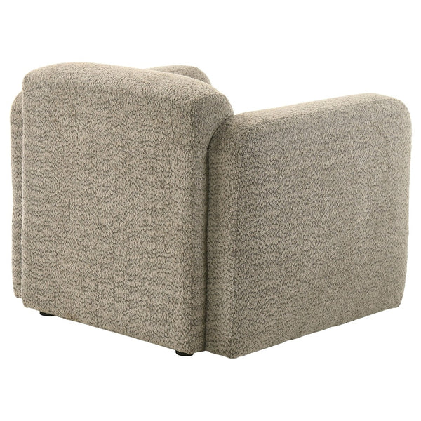 English Elm Stewart Sculptural Accent Chair Textured Fabric Pocket Coil Modern Living Room Seat Brown B062P514302