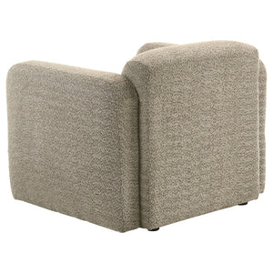 English Elm Stewart Sculptural Accent Chair Textured Fabric Pocket Coil Modern Living Room Seat Brown B062P514302