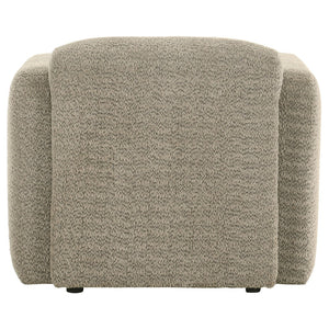 English Elm Stewart Sculptural Accent Chair Textured Fabric Pocket Coil Modern Living Room Seat Brown B062P514302