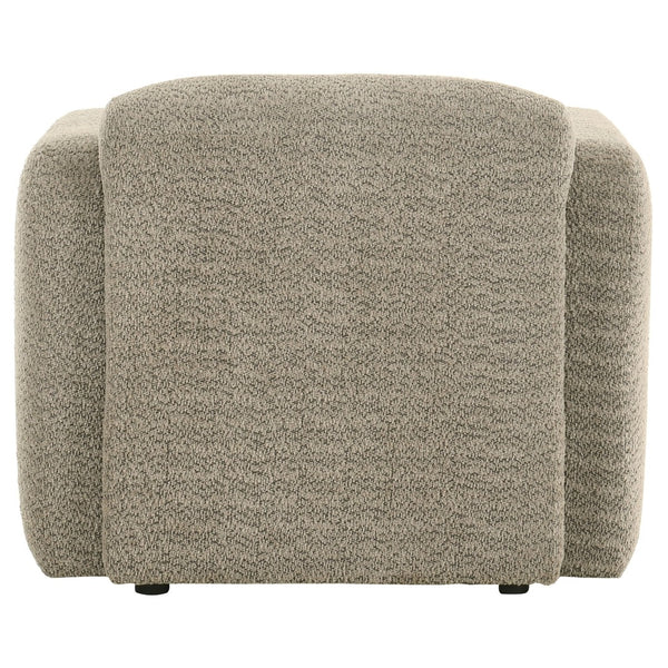 English Elm Stewart Sculptural Accent Chair Textured Fabric Pocket Coil Modern Living Room Seat Brown B062P514302