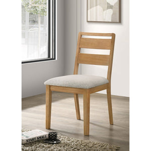 English Elm Lytton Ladder Back Boucle Seat Dining Chairs Washed Oak Rubberwood Set of Two B062P514317
