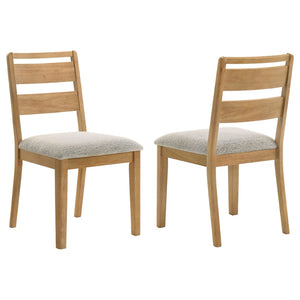 English Elm Lytton Ladder Back Boucle Seat Dining Chairs Washed Oak Rubberwood Set of Two B062P514317