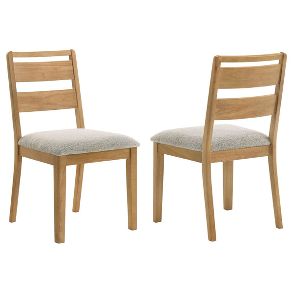 English Elm Lytton Ladder Back Boucle Seat Dining Chairs Washed Oak Rubberwood Set of Two B062P514317