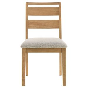 English Elm Lytton Ladder Back Boucle Seat Dining Chairs Washed Oak Rubberwood Set of Two B062P514317