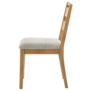 English Elm Lytton Ladder Back Boucle Seat Dining Chairs Washed Oak Rubberwood Set of Two B062P514317