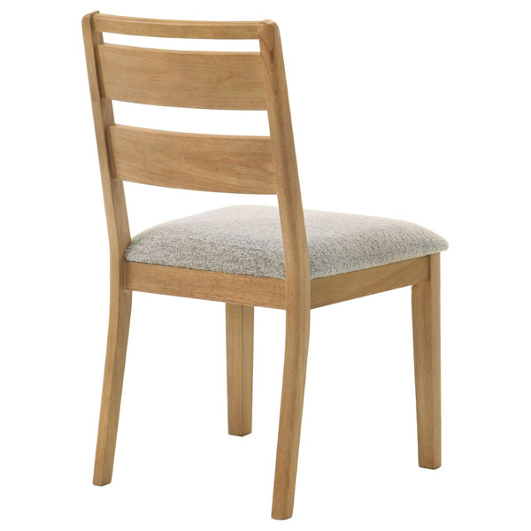 English Elm Lytton Ladder Back Boucle Seat Dining Chairs Washed Oak Rubberwood Set of Two B062P514317