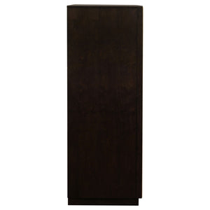 English Elm Prescott Tall 5-drawer Chest with Smoked Finish and Sleek Metal Pulls for Bedrooms B062P514325