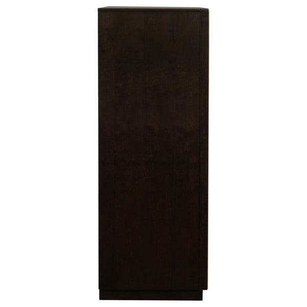 English Elm Prescott Tall 5-drawer Chest with Smoked Finish and Sleek Metal Pulls for Bedrooms B062P514325
