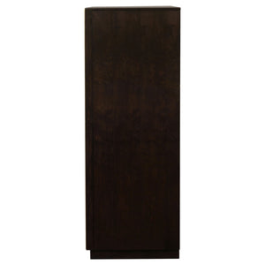 English Elm Prescott Tall 5-drawer Chest with Smoked Finish and Sleek Metal Pulls for Bedrooms B062P514325