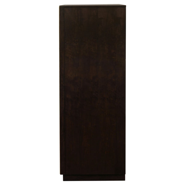 English Elm Prescott Tall 5-drawer Chest with Smoked Finish and Sleek Metal Pulls for Bedrooms B062P514325