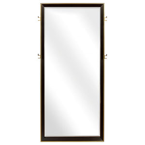 English Elm Prescott Full Length Leaning Floor Mirror with Dark Charcoal Frame for Bedroom Entryway B062P514363