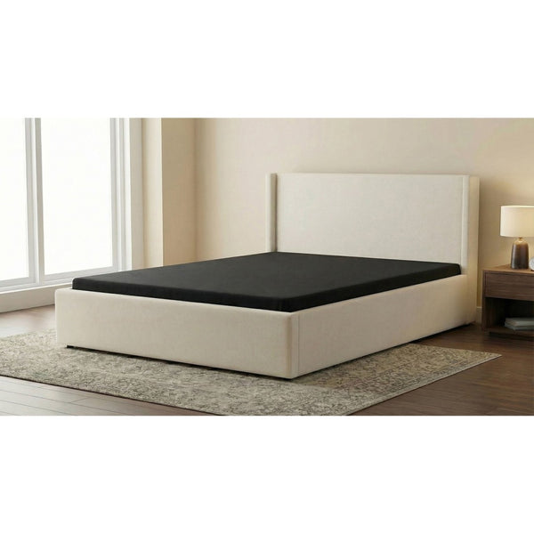 English Elm Adams Full Size Bunkie Board Low Profile Platform Bed Foundation Grey Fabric Cover B062P514366
