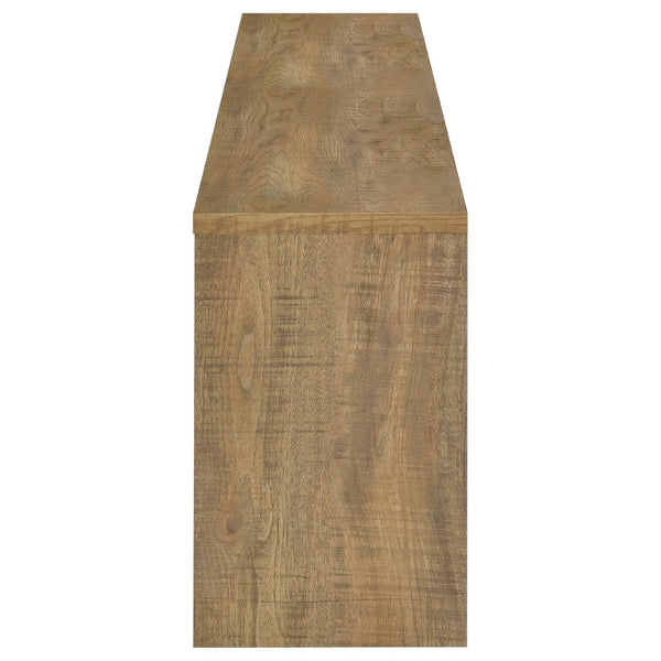 English Elm Nevada Mango Wood Grain Fireplace TV Stand with Ambient Flame and Media Storage B062P514368