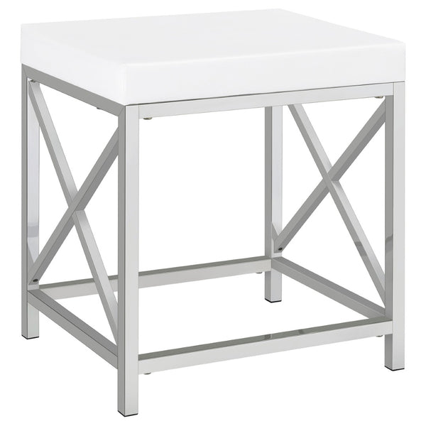 English Elm Hamlin Hollywood Lighted Makeup Vanity Set with Padded Stool White Bedroom B062P514373