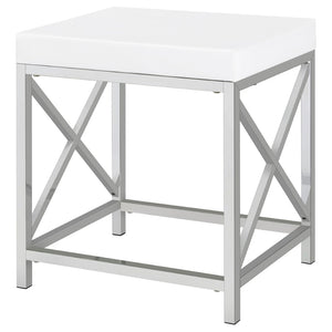 English Elm Hamlin Hollywood Lighted Makeup Vanity Set with Padded Stool White Bedroom B062P514373