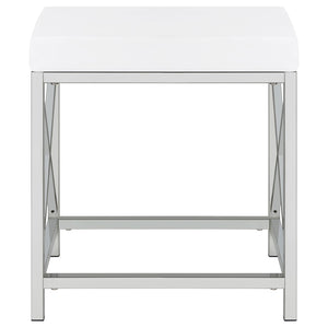 English Elm Hamlin Hollywood Lighted Makeup Vanity Set with Padded Stool White Bedroom B062P514373