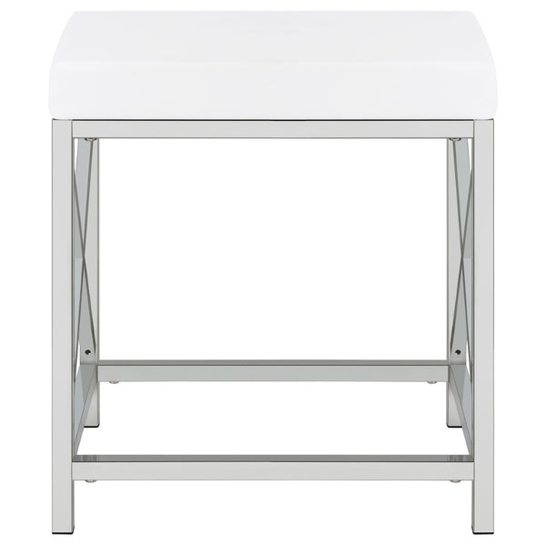 English Elm Hamlin Hollywood Lighted Makeup Vanity Set with Padded Stool White Bedroom B062P514373