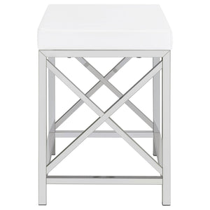English Elm Hamlin Hollywood Lighted Makeup Vanity Set with Padded Stool White Bedroom B062P514373