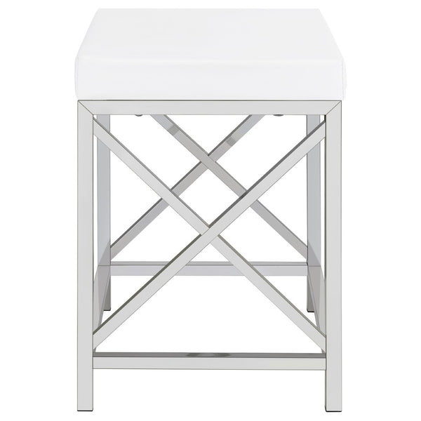 English Elm Hamlin Hollywood Lighted Makeup Vanity Set with Padded Stool White Bedroom B062P514373