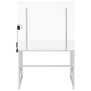 English Elm Hamlin Hollywood Lighted Makeup Vanity Set with Padded Stool White Bedroom B062P514373