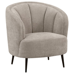 English Elm Saanich Barrel Accent Chair Chenille Upholstered Shell Tufted with Tapered Metal Legs B062P514374