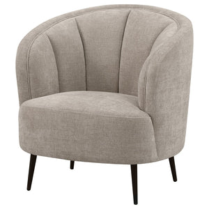 English Elm Saanich Barrel Accent Chair Chenille Upholstered Shell Tufted with Tapered Metal Legs B062P514374