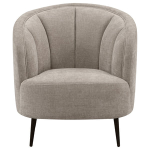 English Elm Saanich Barrel Accent Chair Chenille Upholstered Shell Tufted with Tapered Metal Legs B062P514374