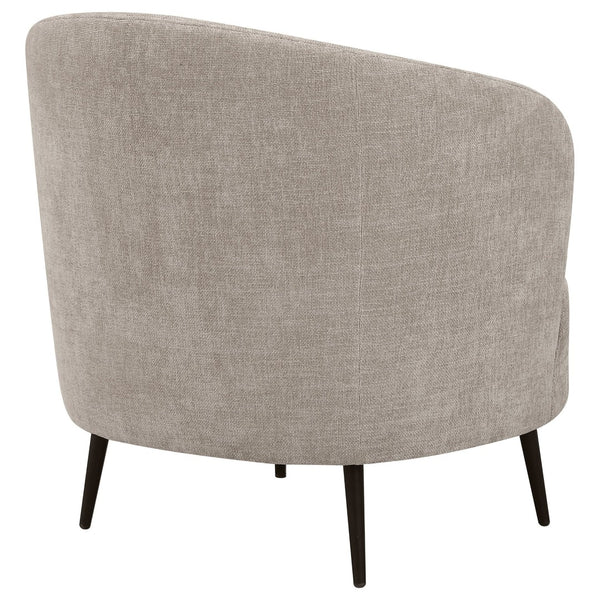 English Elm Saanich Barrel Accent Chair Chenille Upholstered Shell Tufted with Tapered Metal Legs B062P514374