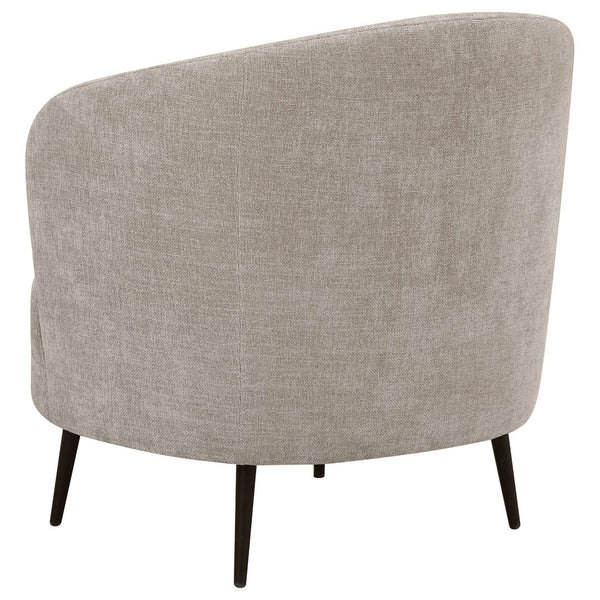 English Elm Saanich Barrel Accent Chair Chenille Upholstered Shell Tufted with Tapered Metal Legs B062P514374