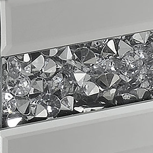 English Elm Cavelle Fully Mirrored Pedestal Side Table with Crystal Acrylic Accents for Glam Interiors B062P514383