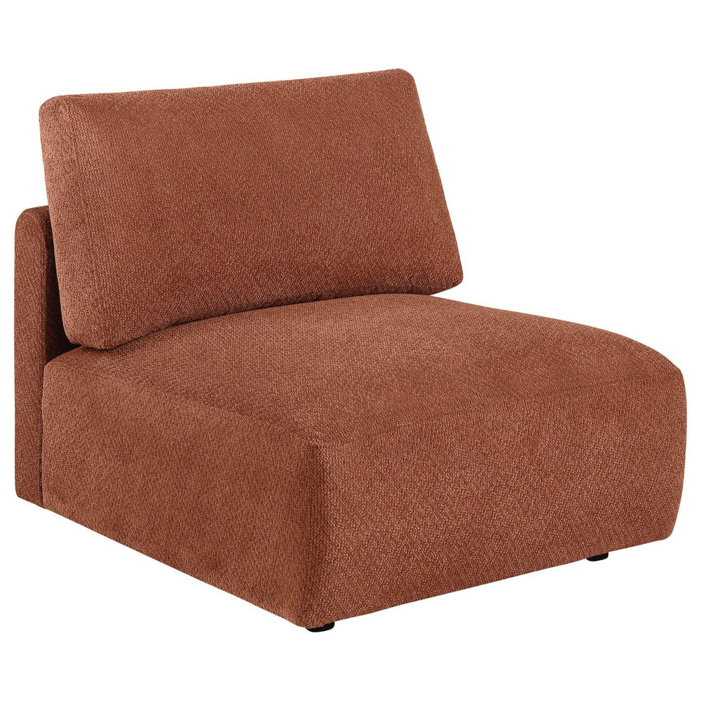 English Elm Logan Chenille Armless Accent Chair Modern Low Profile Sectional Compatible Seating B062P514385