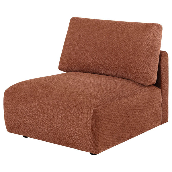 English Elm Logan Chenille Armless Accent Chair Modern Low Profile Sectional Compatible Seating B062P514385