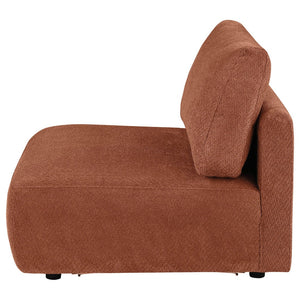 English Elm Logan Chenille Armless Accent Chair Modern Low Profile Sectional Compatible Seating B062P514385