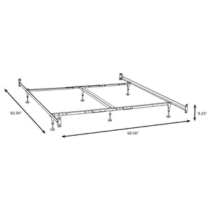 English Elm Adams Convertible Queen to King Bolt on Steel Bed Frame with Six Support Legs B062P514425