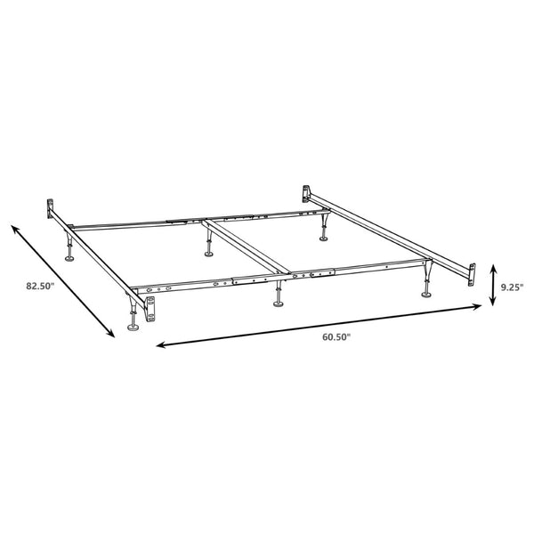 English Elm Adams Convertible Queen to King Bolt on Steel Bed Frame with Six Support Legs B062P514425