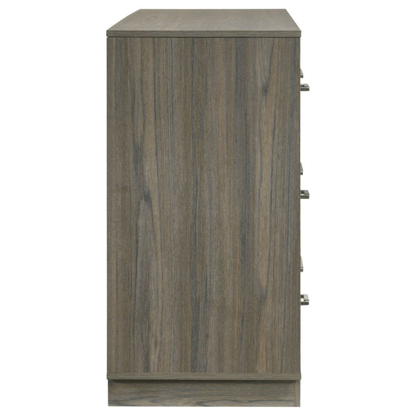 English Elm Edmondson Nine Drawer Dresser Two Tone Wood Grain Finish with Antique Nickel Hardware B062P514455