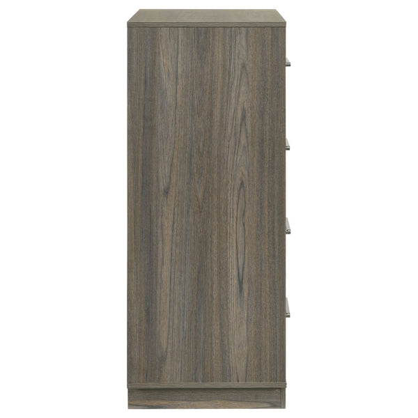 English Elm Edmondson Four Drawer Chest Two Tone Oak Finish Floating Base Bedroom Storage B062P514456