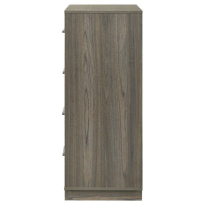 English Elm Edmondson Four Drawer Chest Two Tone Oak Finish Floating Base Bedroom Storage B062P514456