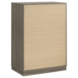 English Elm Edmondson Four Drawer Chest Two Tone Oak Finish Floating Base Bedroom Storage B062P514456