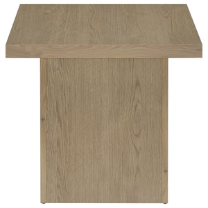 English Elm Eldridge Plinth Base Square End Table Rustic Farmhouse Living Room Solid Accent Latte B062P514462