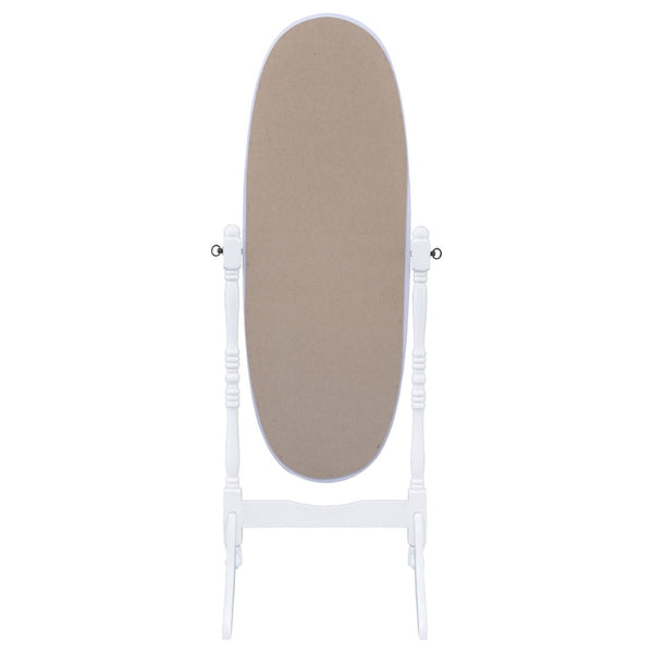English Elm Dunne Oval Pivoting Full Length Floor Mirror in White for Bedroom or Dressing Room B062P516888