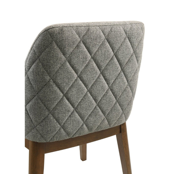 English Elm Hutchins Quilted Upholstered Dining Chair Set Rubberwood Legs Transitional Style B062P516922