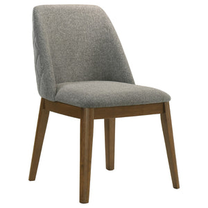 English Elm Hutchins Quilted Upholstered Dining Chair Set Rubberwood Legs Transitional Style B062P516922