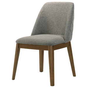 English Elm Hutchins Quilted Upholstered Dining Chair Set Rubberwood Legs Transitional Style B062P516922
