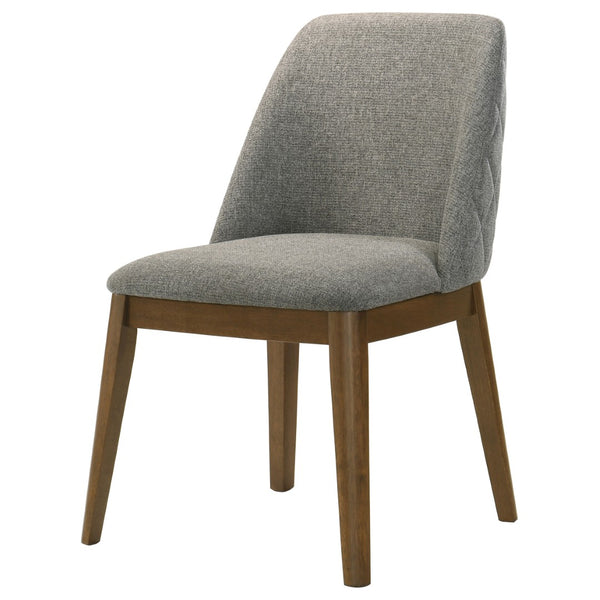 English Elm Hutchins Quilted Upholstered Dining Chair Set Rubberwood Legs Transitional Style B062P516922