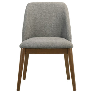 English Elm Hutchins Quilted Upholstered Dining Chair Set Rubberwood Legs Transitional Style B062P516922