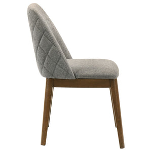 English Elm Hutchins Quilted Upholstered Dining Chair Set Rubberwood Legs Transitional Style B062P516922