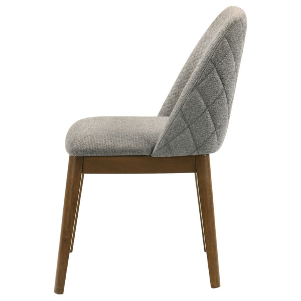 English Elm Hutchins Quilted Upholstered Dining Chair Set Rubberwood Legs Transitional Style B062P516922