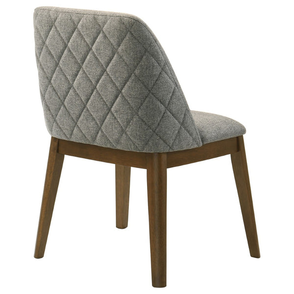 English Elm Hutchins Quilted Upholstered Dining Chair Set Rubberwood Legs Transitional Style B062P516922