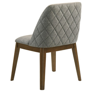 English Elm Hutchins Quilted Upholstered Dining Chair Set Rubberwood Legs Transitional Style B062P516922